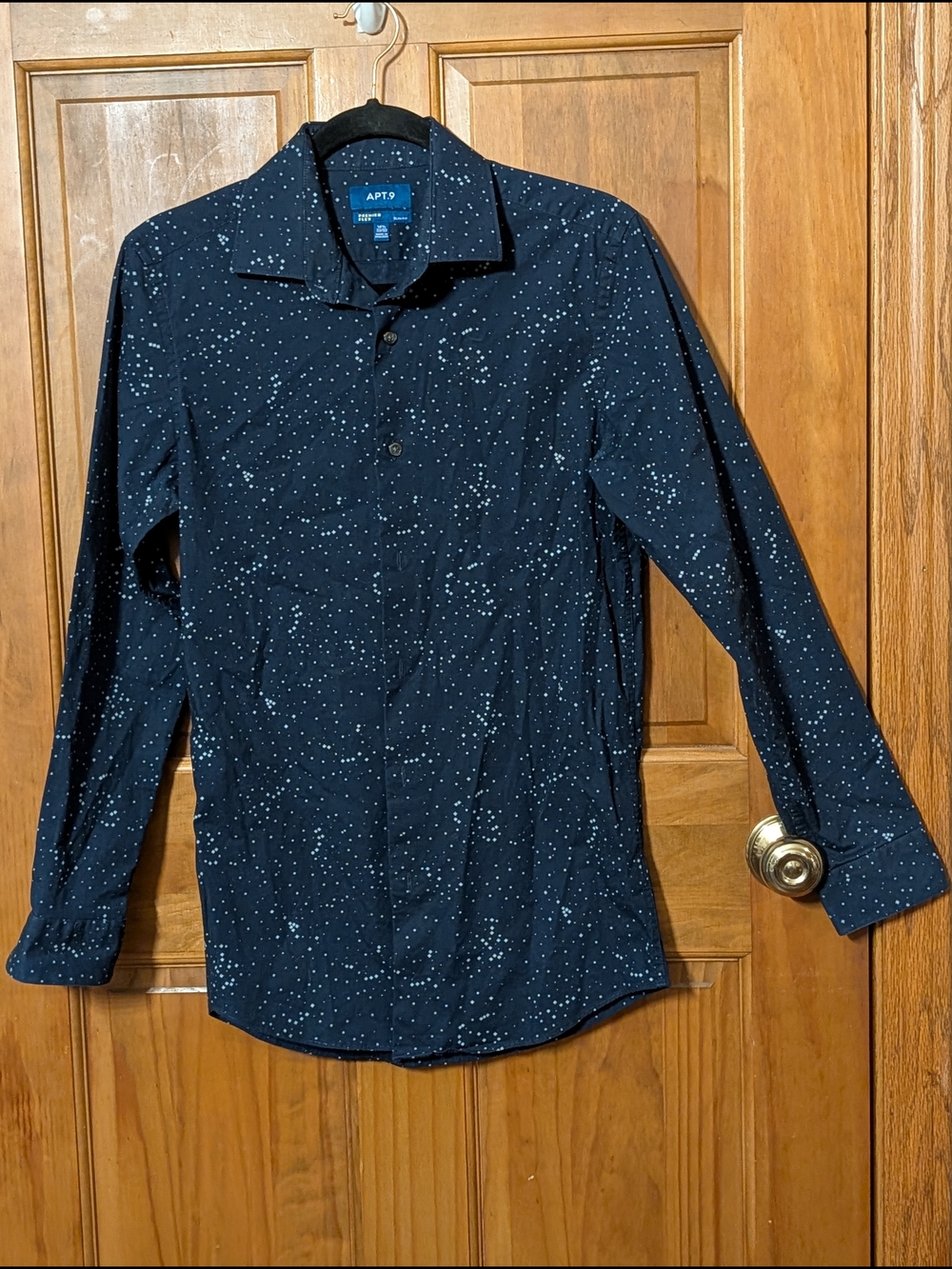 Apt. 9 Navy Star-Print Long Sleeve Shirt